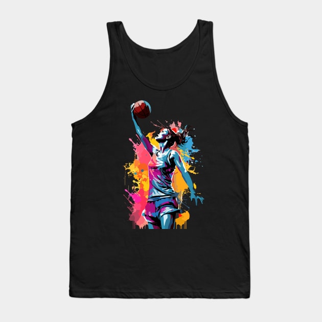 Watercolor Basketball girl Tank Top by VisionDesigner